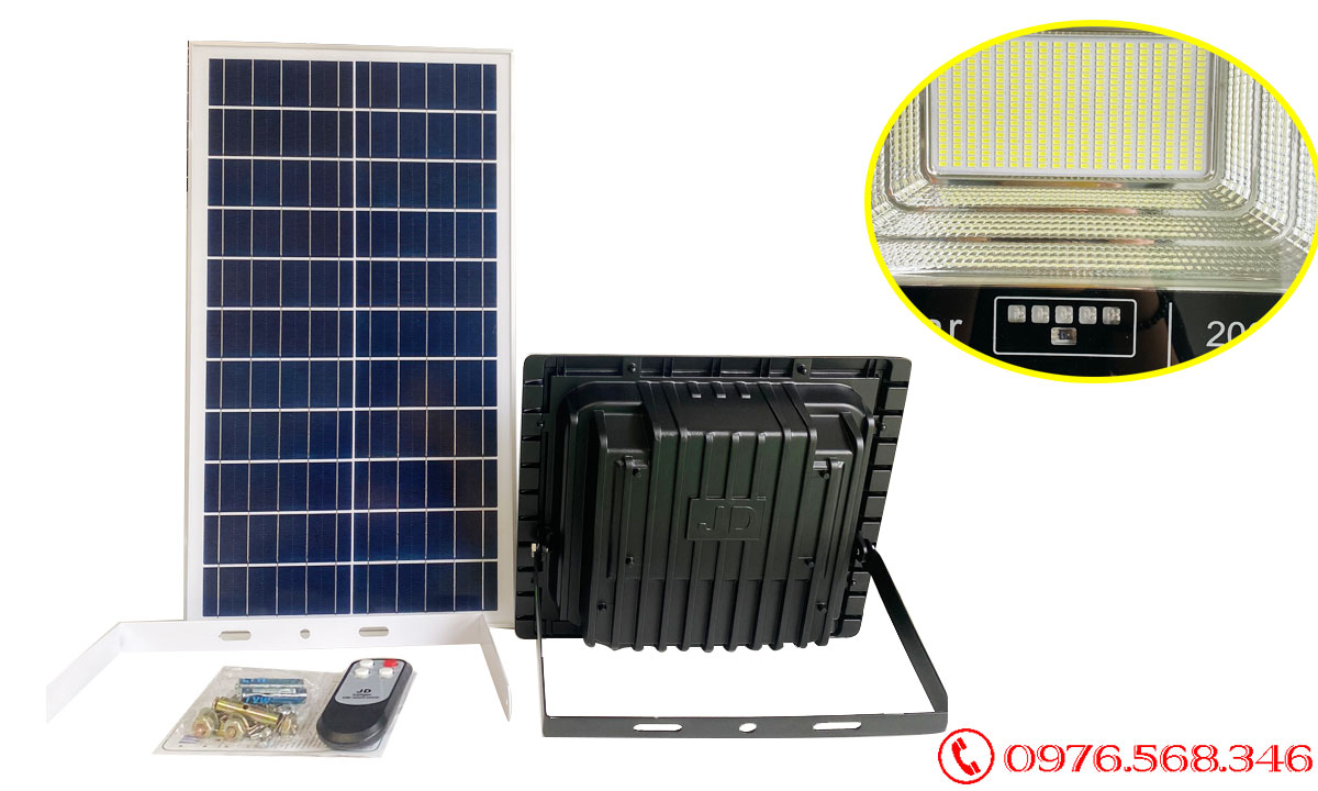 Đèn pha năng lượng mặt trời giá rẻ 200W Jindian JD-8200L